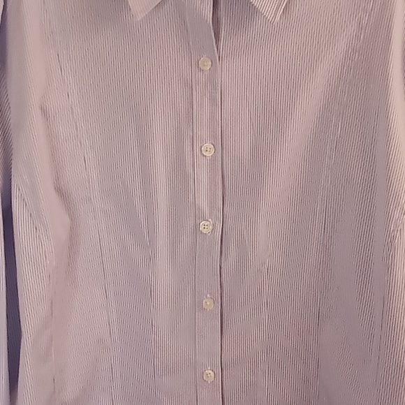 Quintessential Lagenlook Chambray Office Minimalist Sz XL Blue-White Colors HMBC - Picture 9 of 13